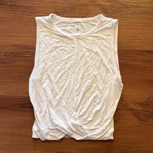 ALO Yoga White Sleeveless Tank Top
